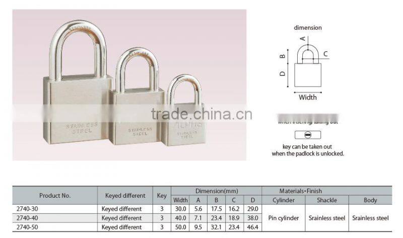 Alpha, Japanese high quality Combination lock, 20mm padlock