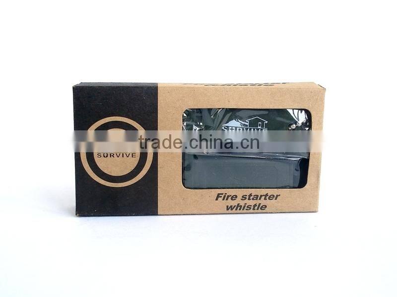 Travel Survival Kit Magnesium Fire Starter with whistle