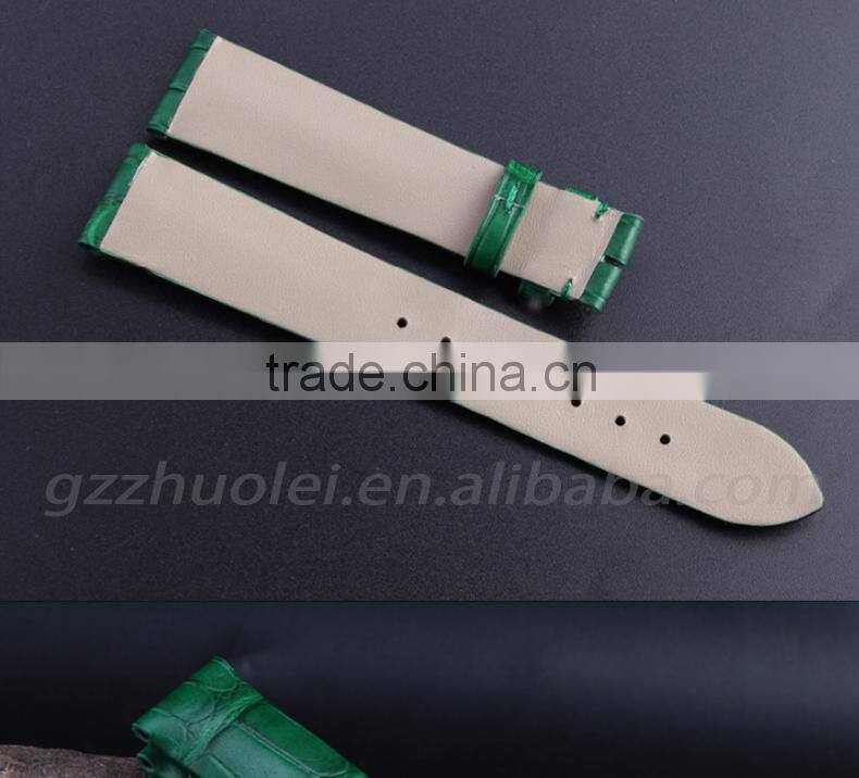 15|18mm high quality genuine alligator leather Watch Strap Wholesale 3PCS