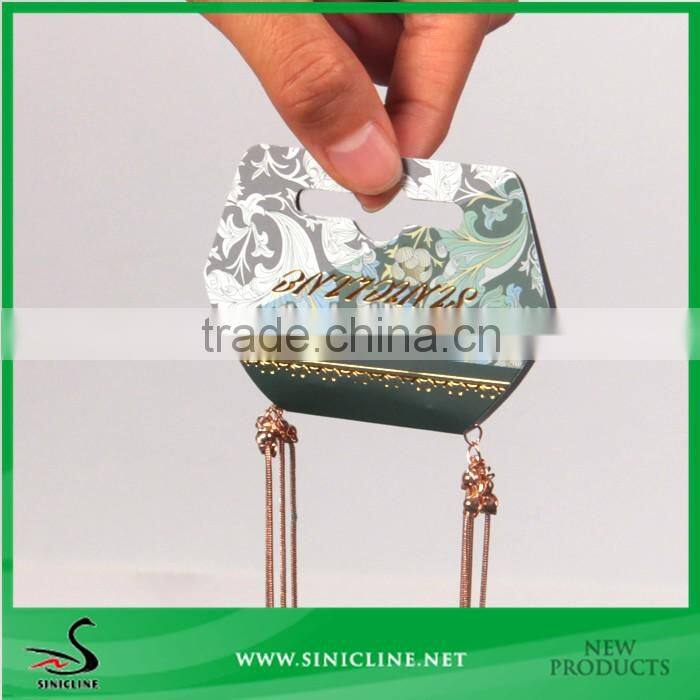 Sinicline custom printed folded necklace hanging card