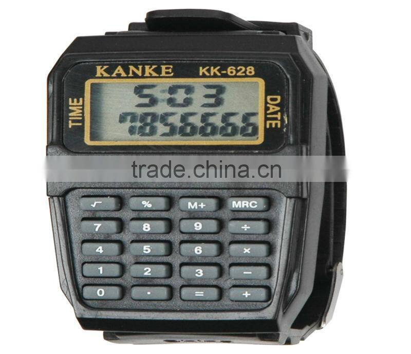 Promotion watch with electronic calculator plastic watch