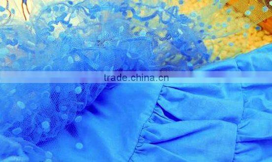 Flocked Mesh Fabric for Dress and Clothing