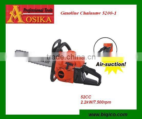 2014 Best Selling Model 52cc Kraft chainsaw with 20" Blade and chain CE Approved HS code 8467810000