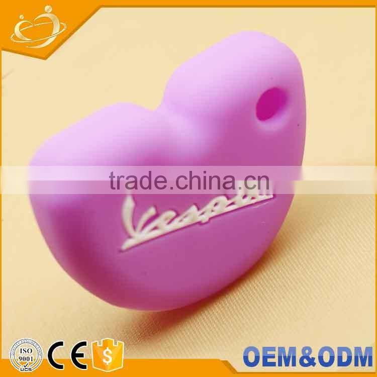 Silicone Rubber Key Cover Cap Shell Skin Protector Keyring Keychain For Vespa