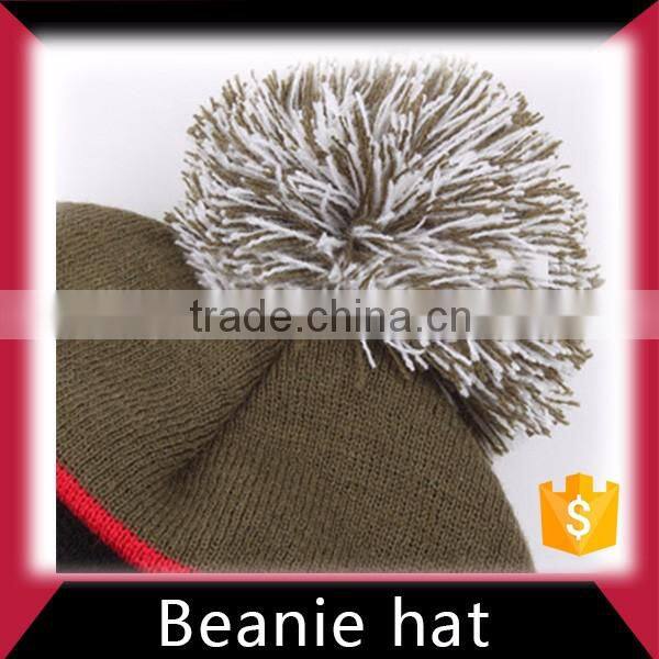 Knitted winter pom pom beanie hats wholesale
