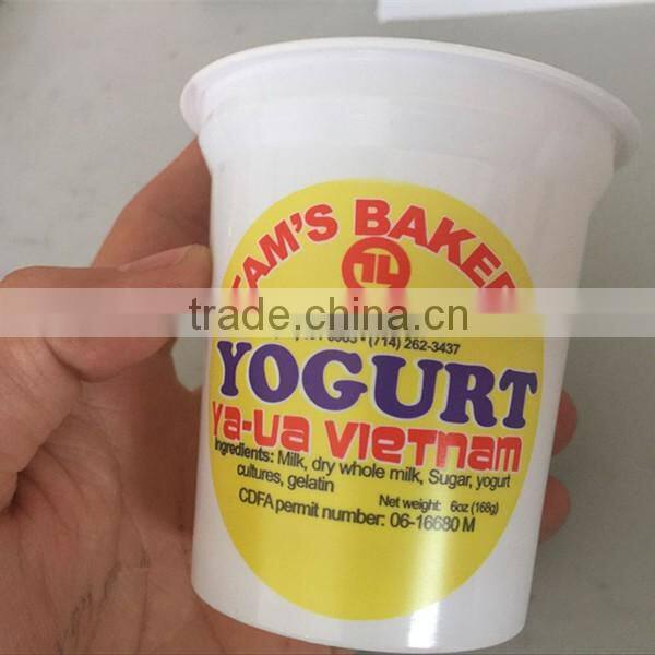 Hot sale yogurt cup, PP yogurt cup, PS yogurt cup with printed foil lid