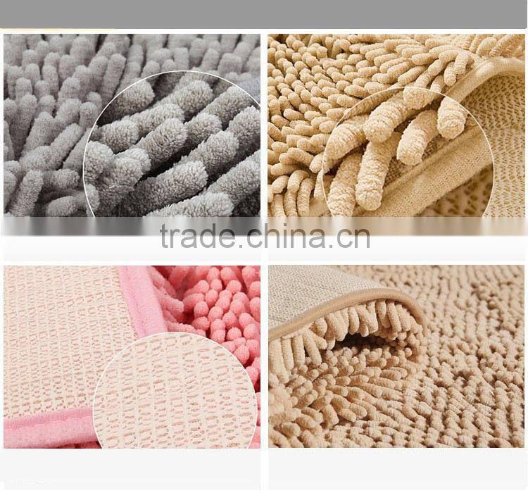 microfiber chenille bathroom mat