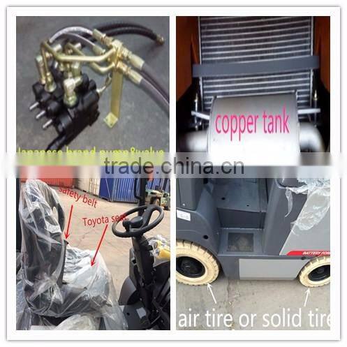 pneumatic water pump gasoline forklift 1.8t trucks for sale with Japanese Engine