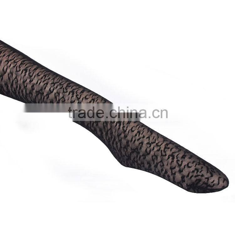 Hot Sell Sex Leopard Jacquard Pantyhose Tights