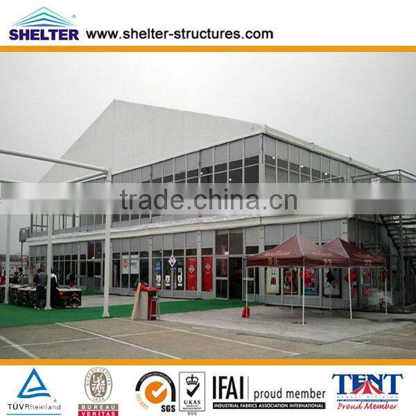 2 storey Acrylic Marquee, two storey solid glass walls tents for sale