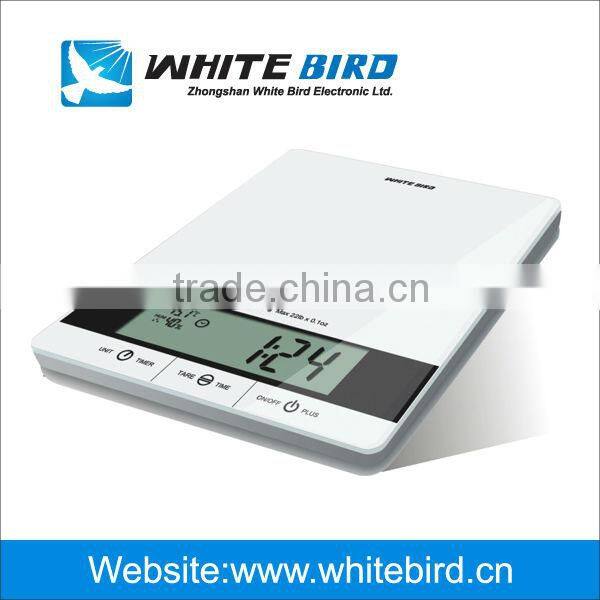 Large LCD display electronic digital glass kitchen scale 10kg