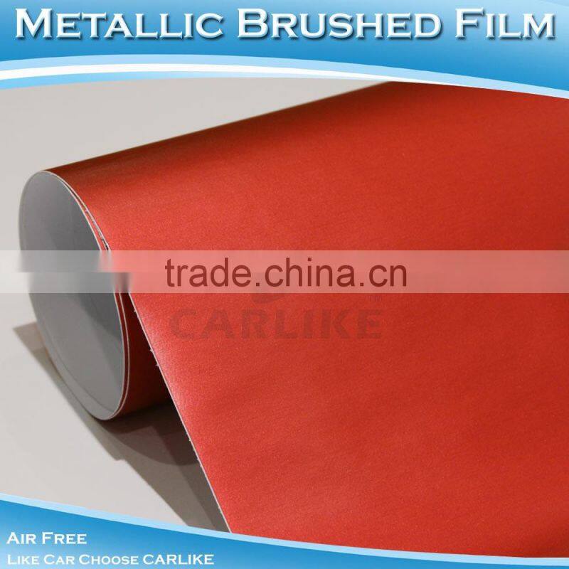 CARLIKE Air Channels Auto Chrome Brush Adhesive Foil Brushed Vinyl Sticker