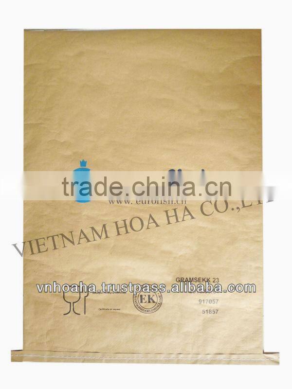 kraft and pp woven bag, kraft and pp bag, kraft paper and pp bag, kraft laminated pp woven bag, kraft and pp lamination bag