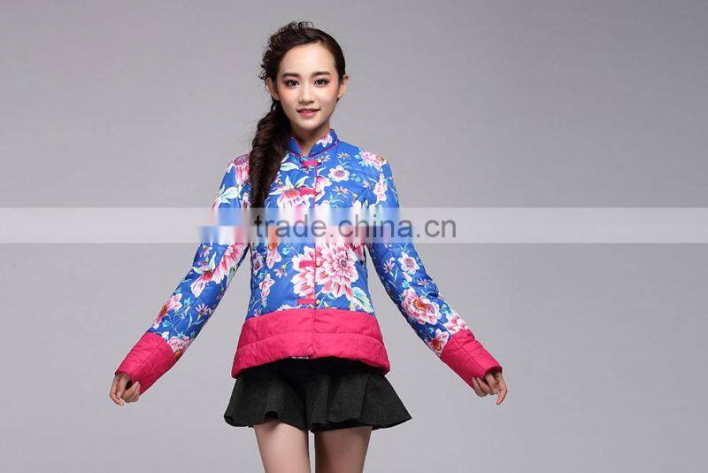 stand collar women ultra light down jacket for winter