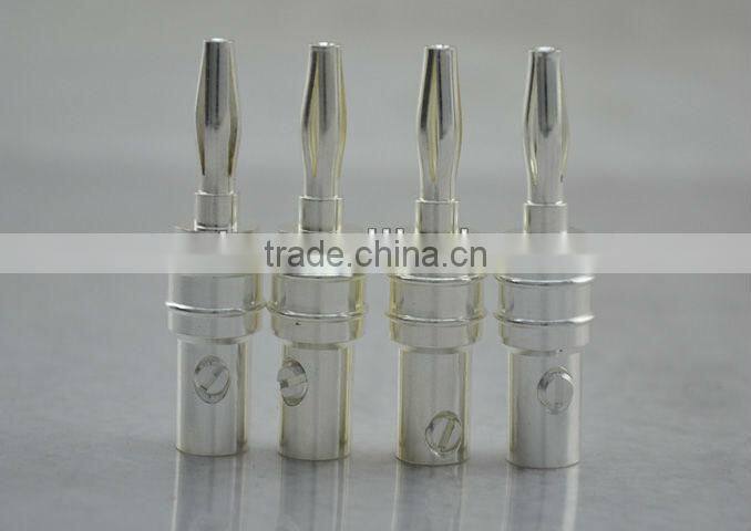 Audiocrast Pure Silver Plated Banana Plug Speaker Cable Wire Connector
