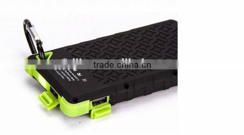 Factory price newest 8000mah, solar power bank, waterproof, cheapest
