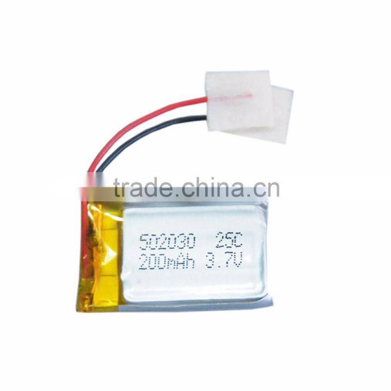 3.7v 502030 200mAh Wholesale High Rate 20C Lipo Battery RC Helicopter Polymer Battery