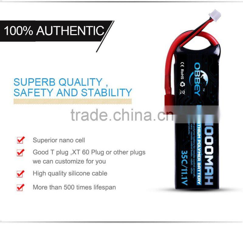 11.1V Lipo battery 3S 25C rechargeable battery pack 4000mAh for remote control helicopter