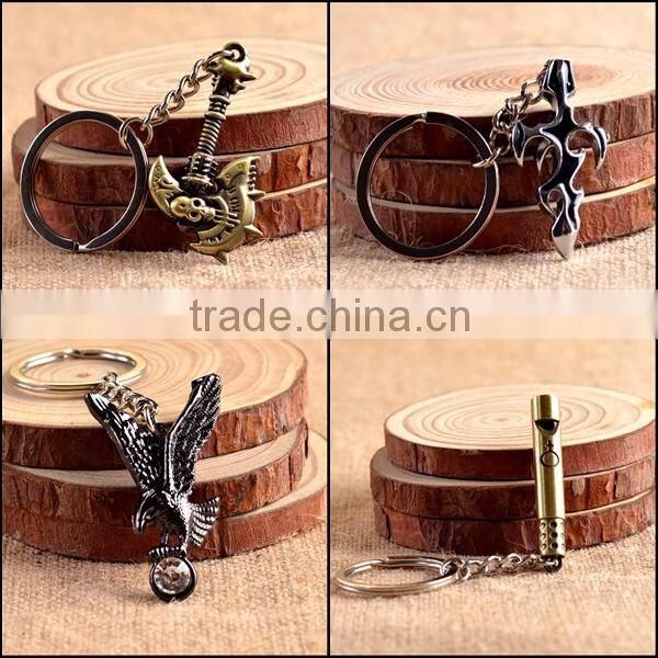 Hot Sale Fashion Custom Metal Cartoon Keychain With Pendant Keyring KC13193