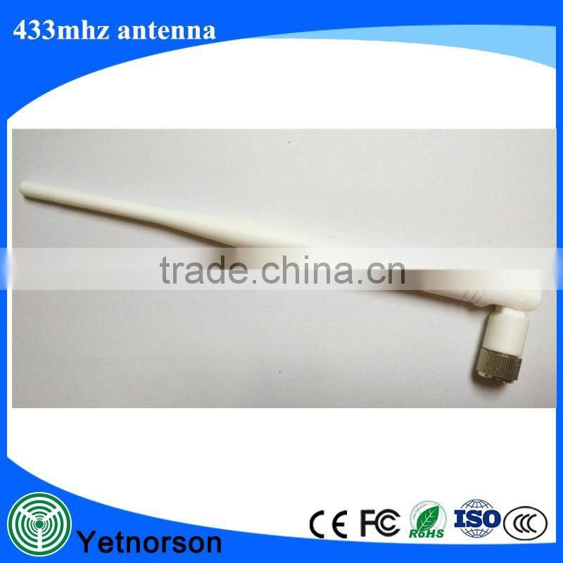 nickel plated SMA male white rubber 433mhz antenna
