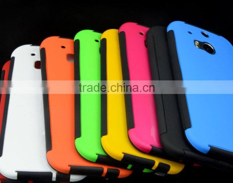 Hybrid Shock Proof Silicone Mobile Phone Case For HTC M8