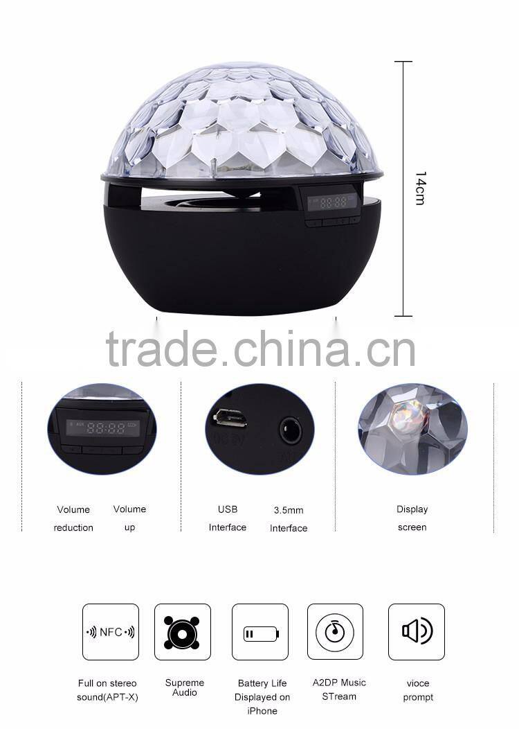 Mini digital bluetooth speaker with 3 colors led light