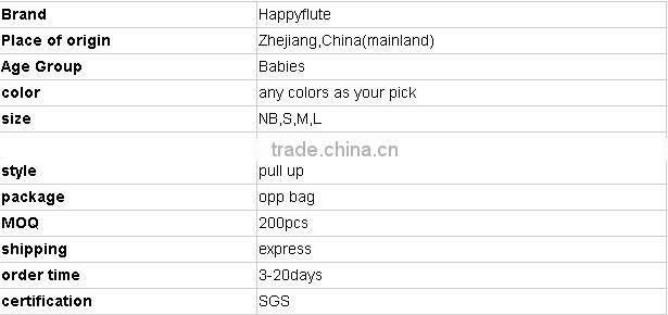 Happy flute baby products cloth diaper high quality wholesale baby training pants