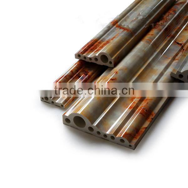 High-Tech Stone Polymer Material Water Resistance Colorful Marble Effect Mouldings