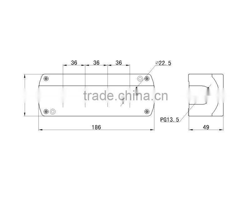 top selling industrial pushbutton control switch box/enclosure for four holes