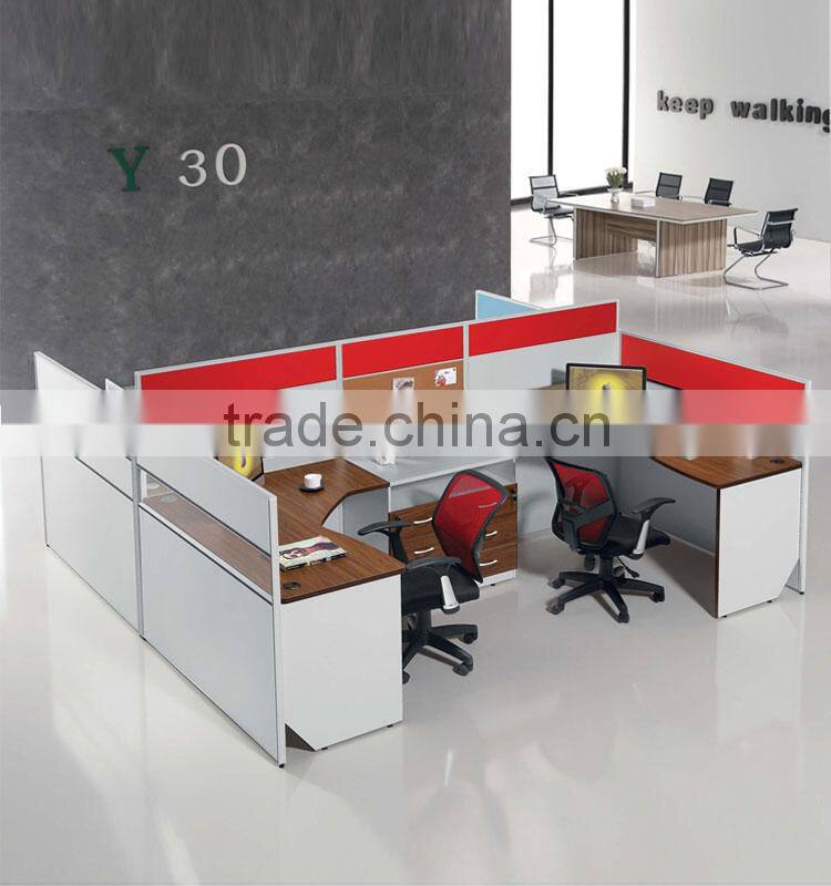 high end modern office workstation office partition with fixed cabinet