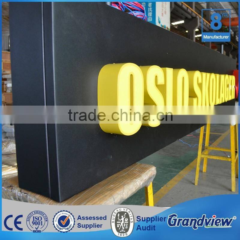 acrylic 3D light box lighted letter sign