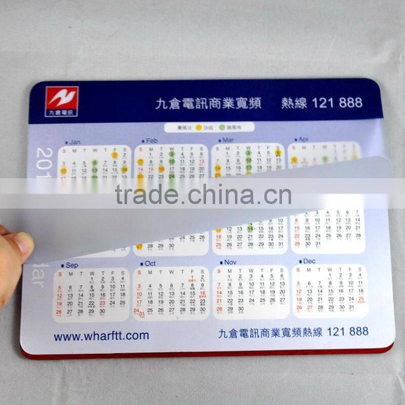 New varieties wholesale promotion 2015 -2016 calendar pp mouse pads