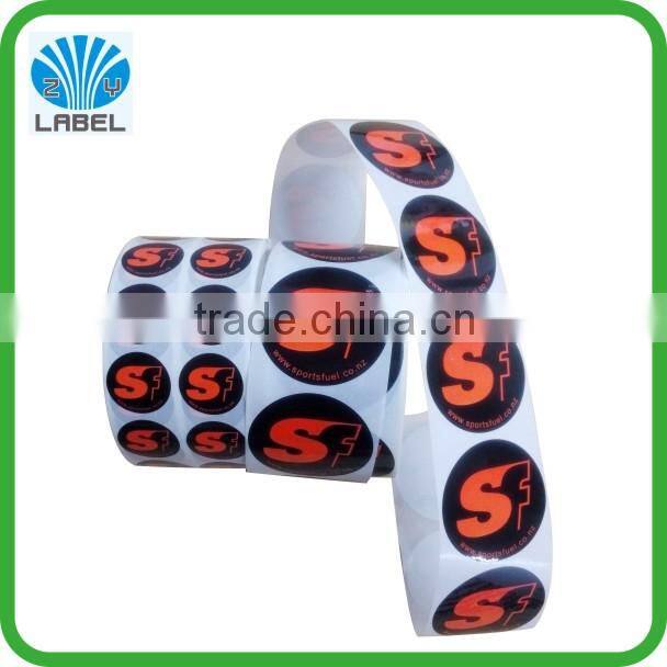 2015 Hot Sale Cheap Label Roll , Custom Logo Sticker with Pantone Color