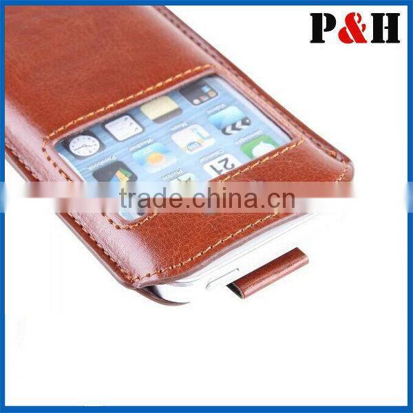 2015 Soft leather bag case for mobile phone with manufacture high quality