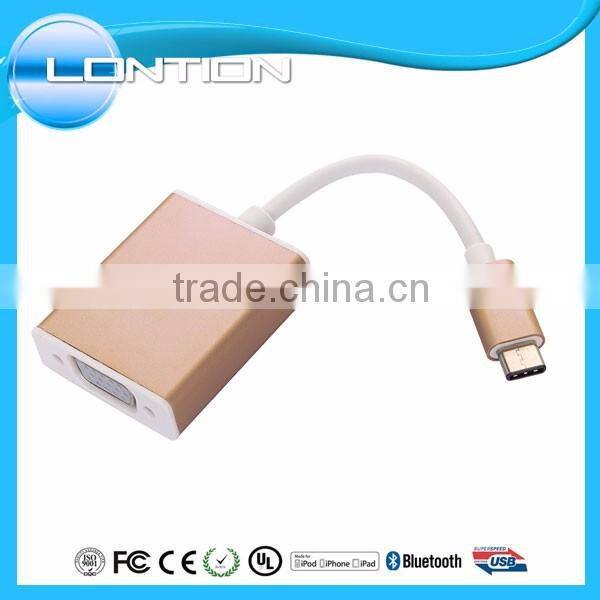 USB-C hub digital av multiport adapter USB3.1 type c to vga adapter For Apple Macbook 12" & LENOVO ZUK Z1 OTG Nexus 6