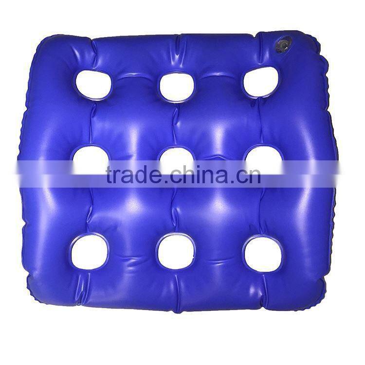 grey compact size portable inflatable lumbar support pillow