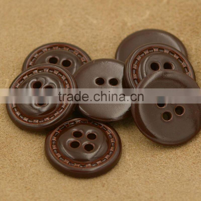 High end nylon leather-like plastic button