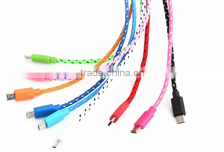 2015 new model braided usb micro cable