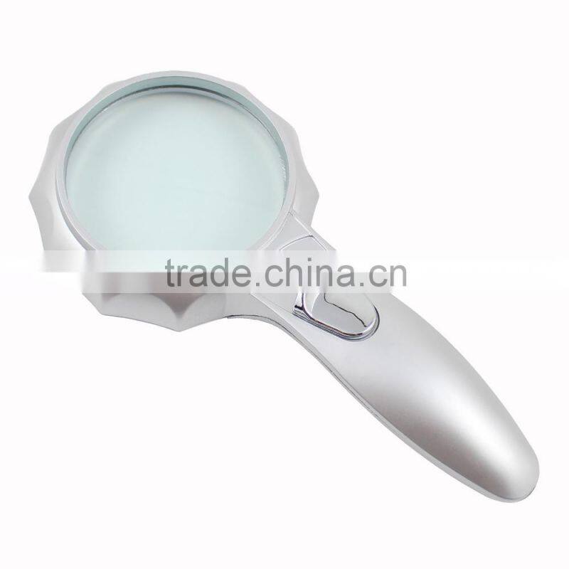 Handheld lighted magnifying glass/led illuminated magnifier