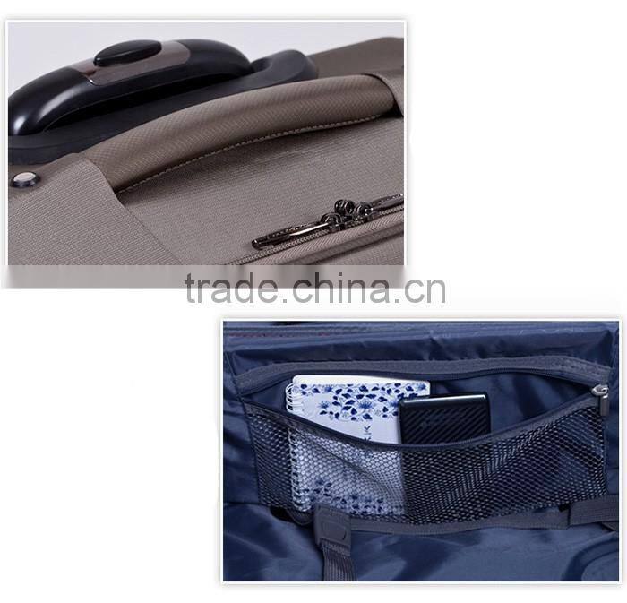 Old fashion big suitcase high end business travel suitcase with trolley