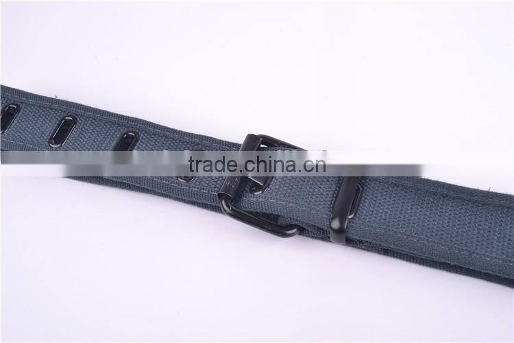3.8cm Fabric Belt With Alloy Pin Buckle Big Flat Hole Fabric Belt