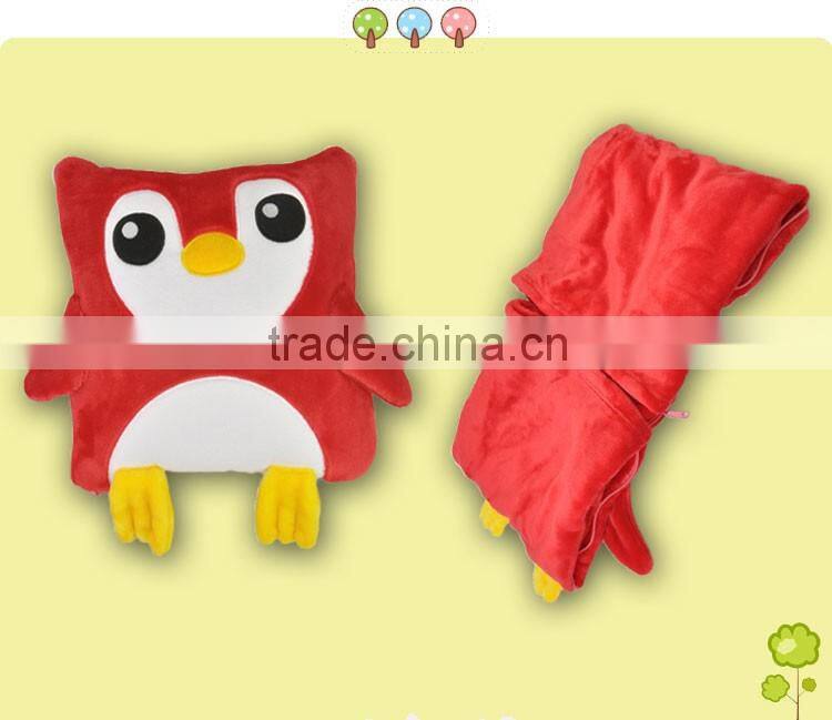 Multifunction Flannel Travel Blanket Pillow