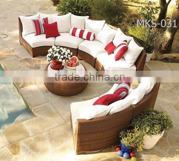 Hot Sale Sectional Garden Sofa- New Design Plastic Round Garden furniture