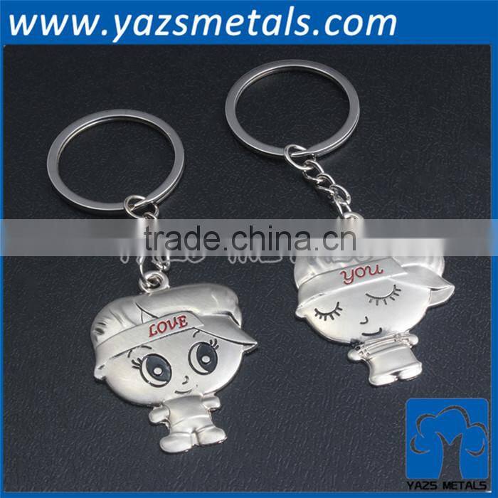 cute Custom metal couple keychain for lovers