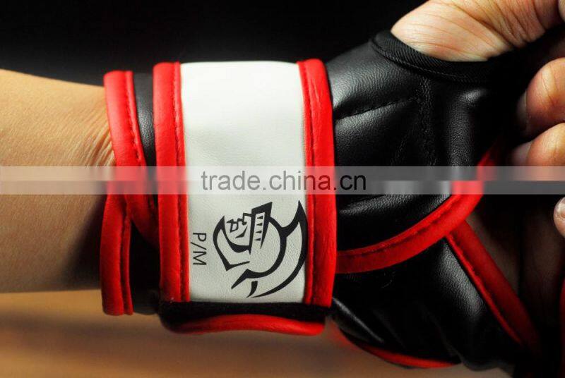 2016 new style high quality ufc mma kickboxing gloves half finger mma gloves for training in fashion sports and gym equipment