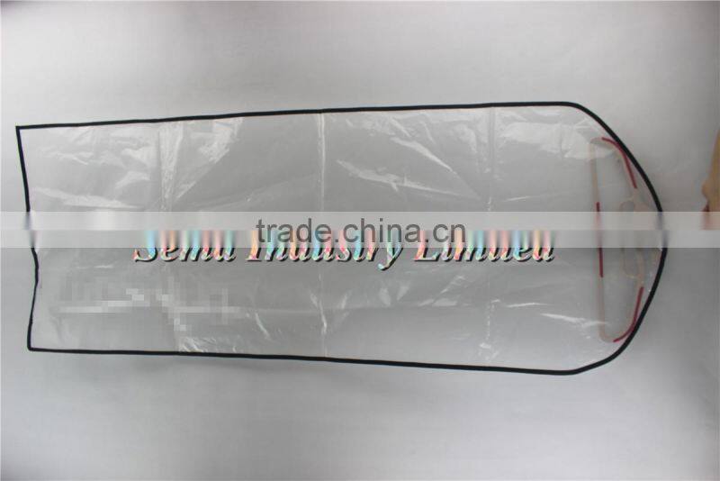 2015 hot sale two handles clear pocket nylon garment bag