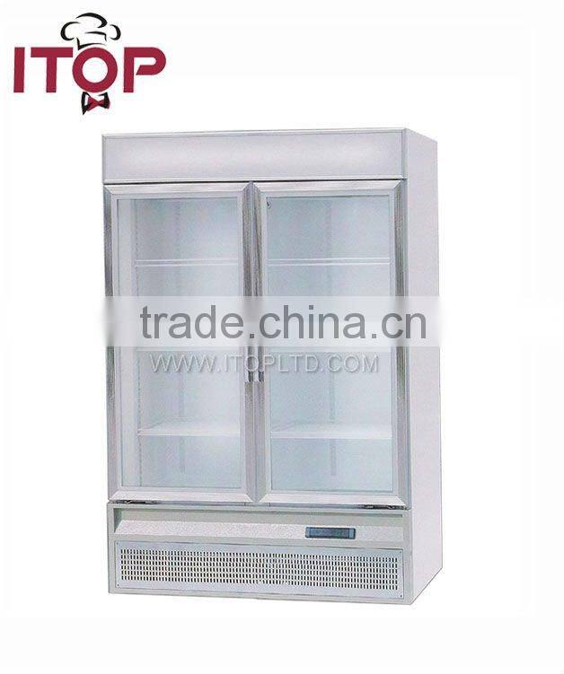cheap commercial glass display refrigerator showcase