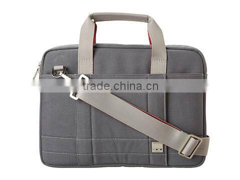 Quilted canvas 13" laptop briefcase