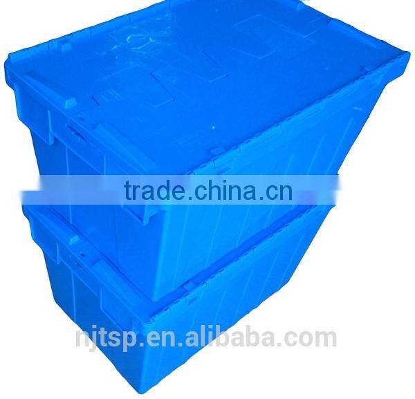 Plastic container with flip lid
