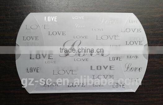 2014 sliver stamping recycled pvc pillow box